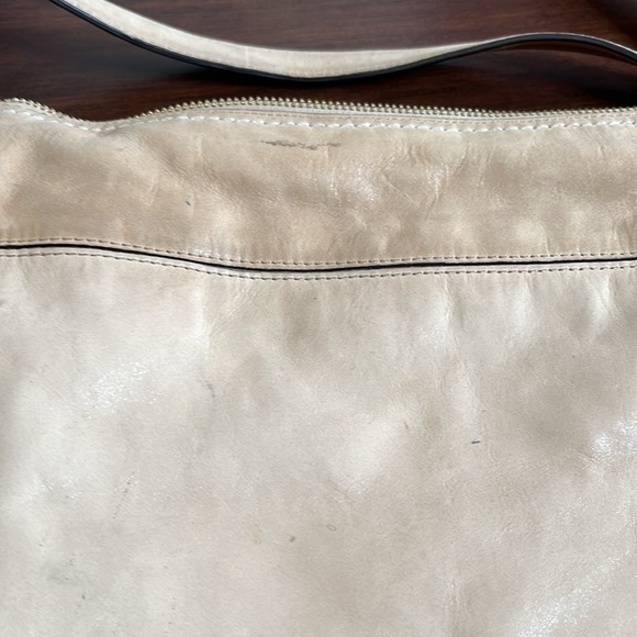 Coach Poppy Leather Colorblock Perri Hippie Covertible Bag Cream Yellow Mauve - Picture 16 of 16